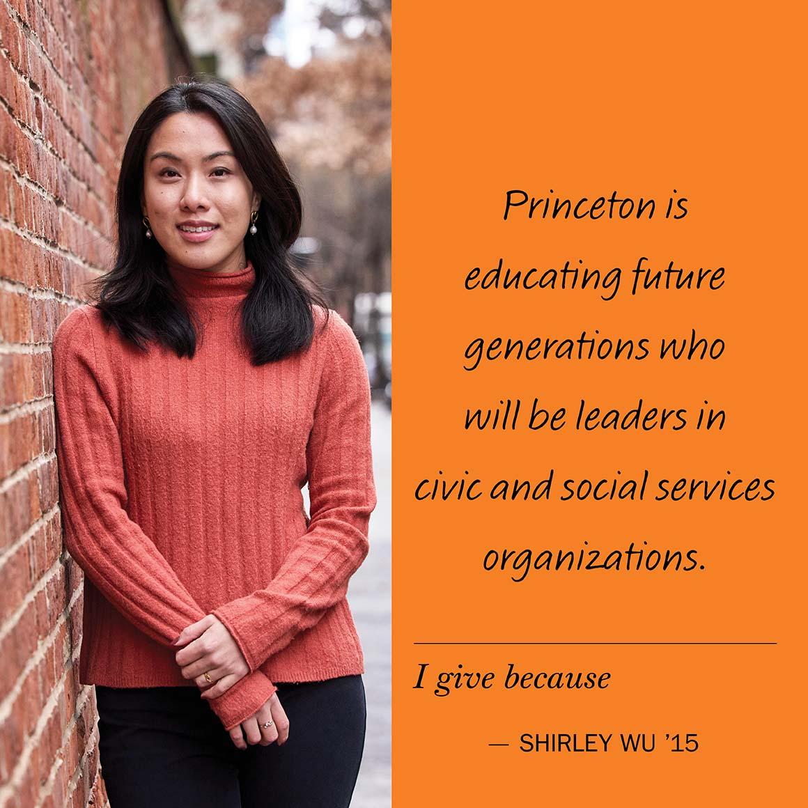 Shirley Wu on a city street.