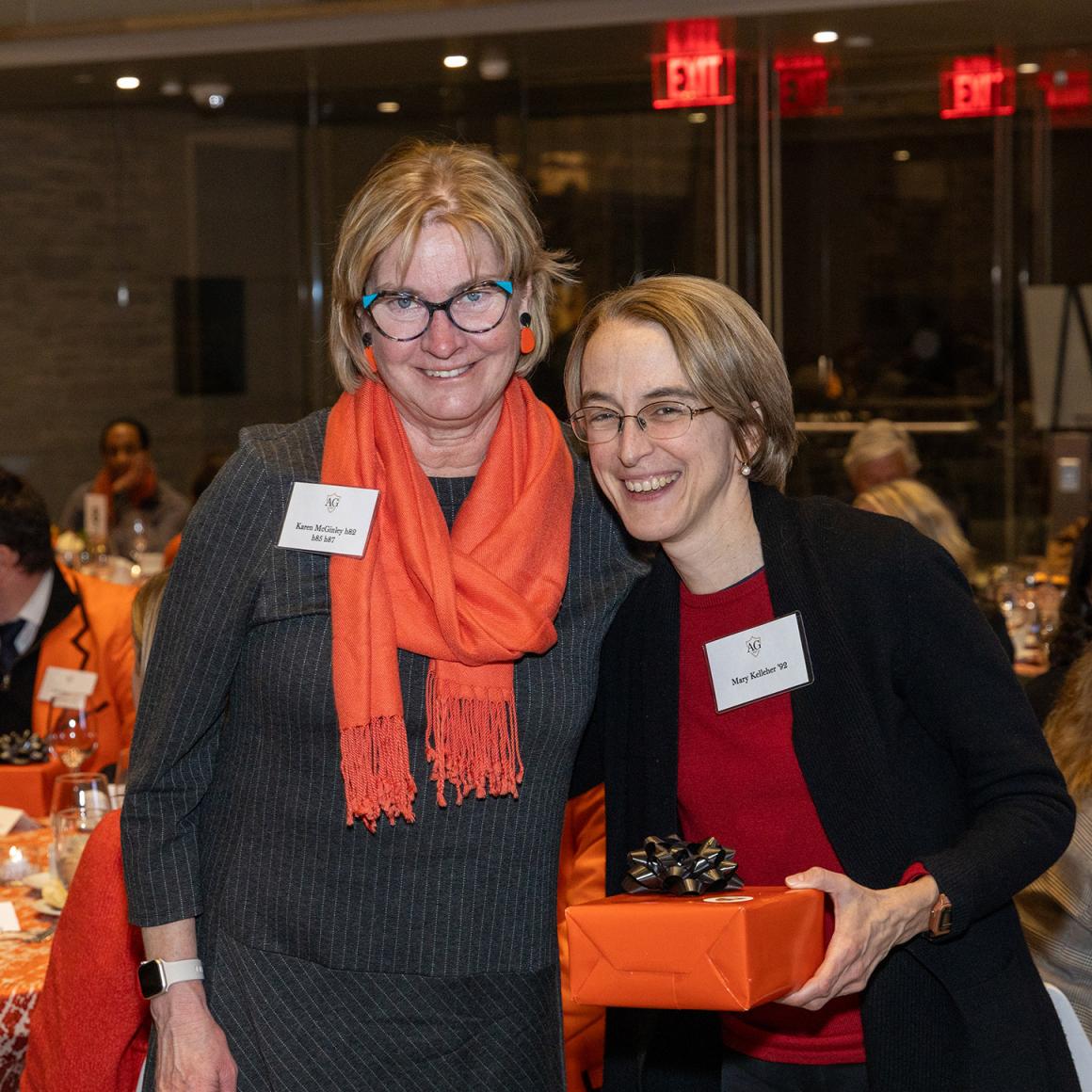 Karen McGinley, senior associate director of Annual Giving and Class Agent Mary Kelleher ’92